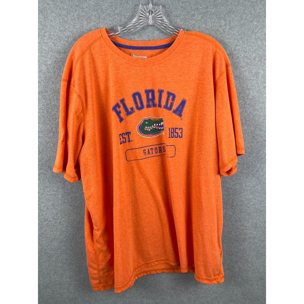 Champion Elite Florida Gators Shirt Men's 2XL Orange Short Sleeve NCAA College